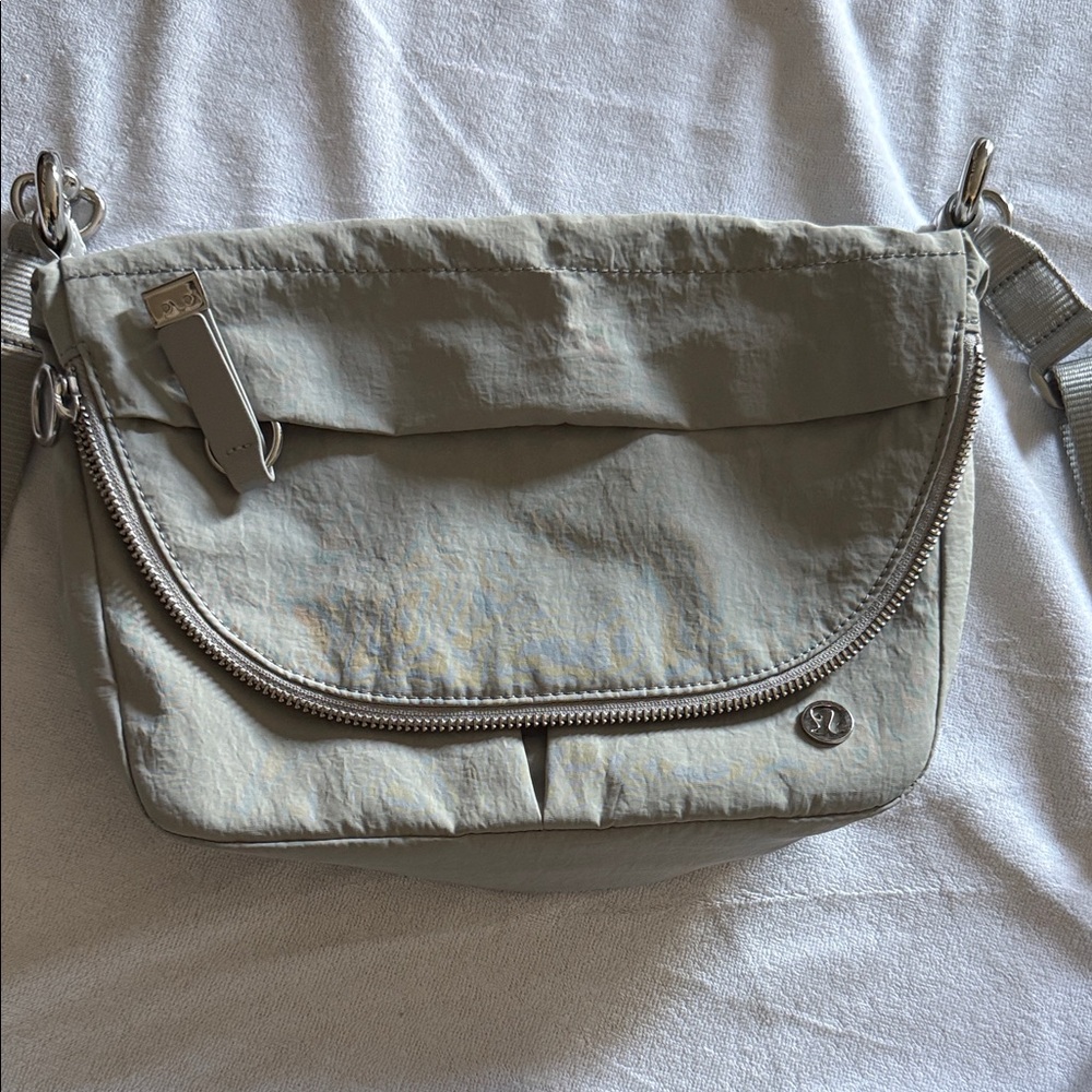 Lululemon Athletica Light Gray Crossbody Bag